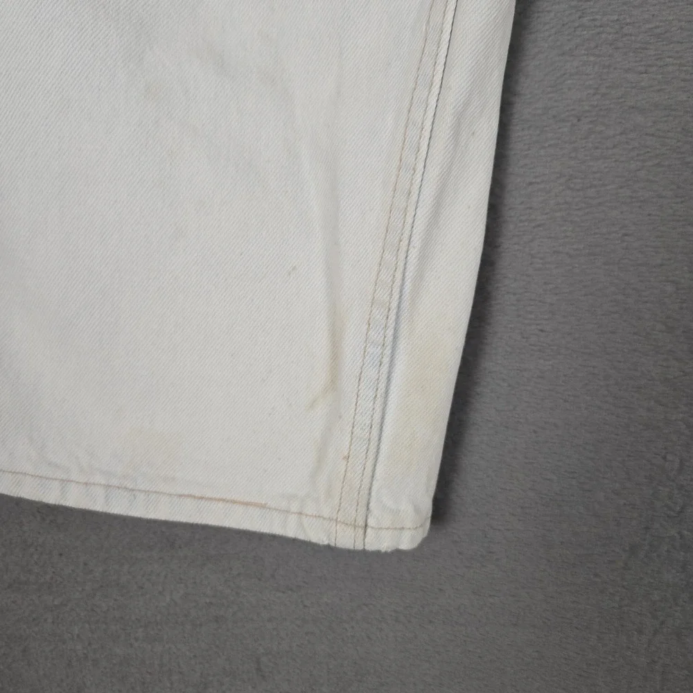 Vintage Levis 501 Jeans Mens 35x32 (Fit 32x30) White Straight Button Fly USA 80s
